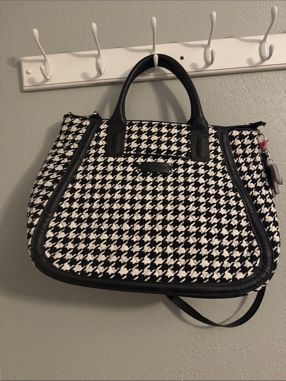 Vera Bradley Black & White Houndstooth Tote